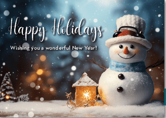 Snowman Happy Holidays [12]